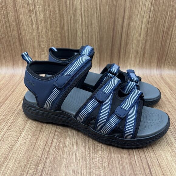 Propet Travelactiv Adventure Strappy Womens Navy Casual Sandals Size 8.5 Narrow - Picture 1 of 9